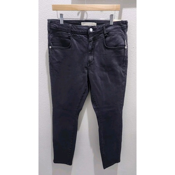 Anthropologie's Pilcro and the Letterpress High Rise Skinny Jeans Black 32 NWT - Picture 1 of 12